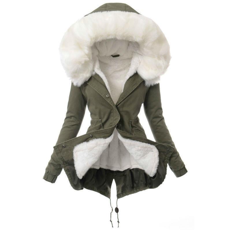 Parka algodon mujer militar