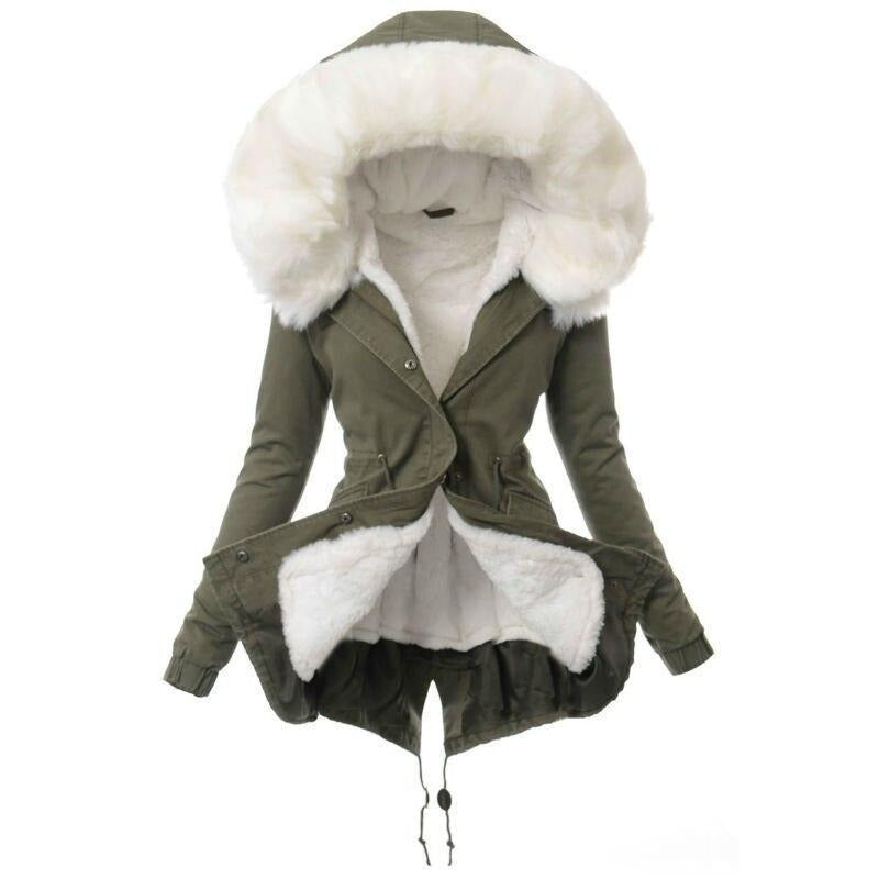 Parka algodon mujer militar