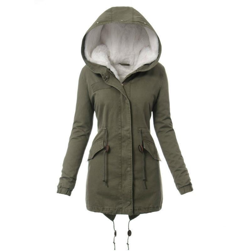 Parka algodon mujer militar