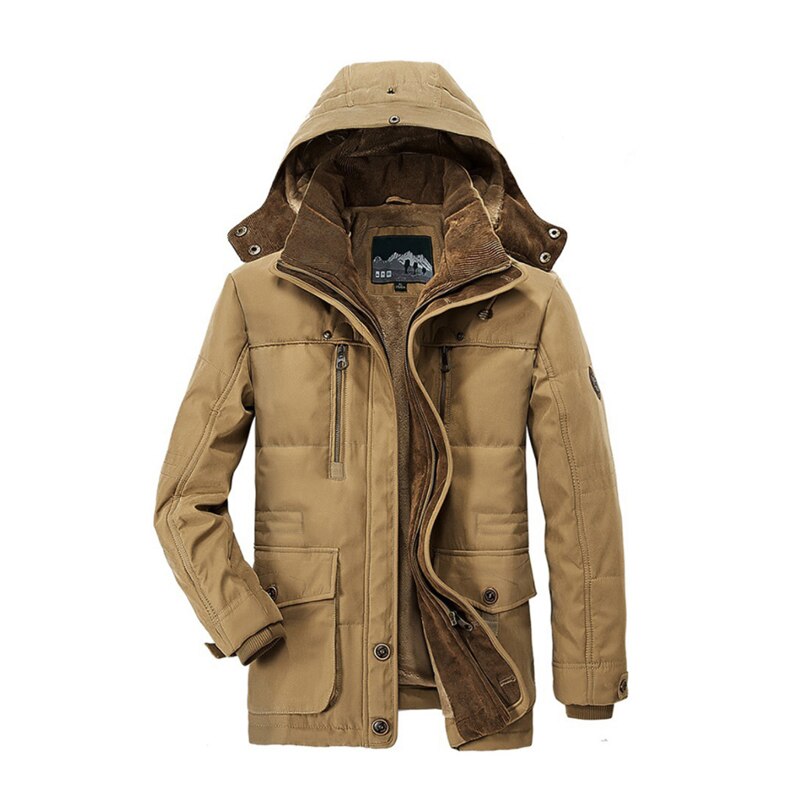 Parka con capucha hombre verde militar