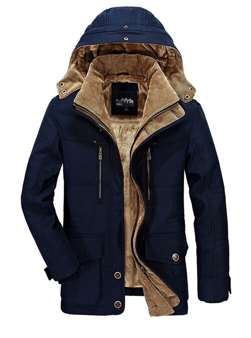 Parka con capucha hombre verde militar