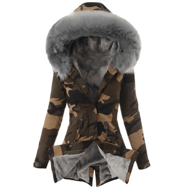 Parka de mujer estilo militar
