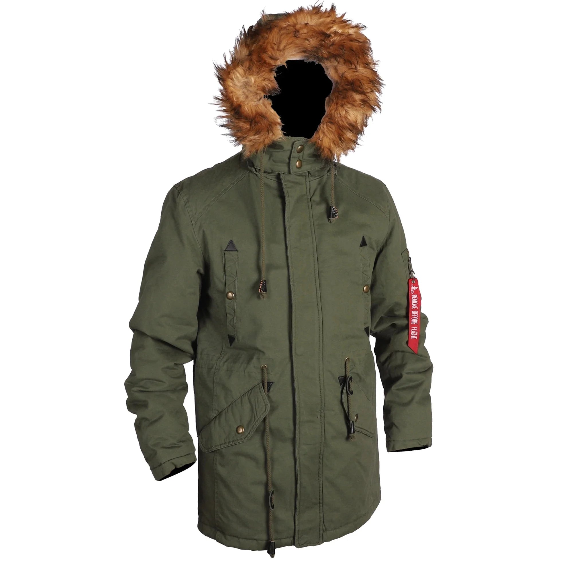 Parka hombre militar verde