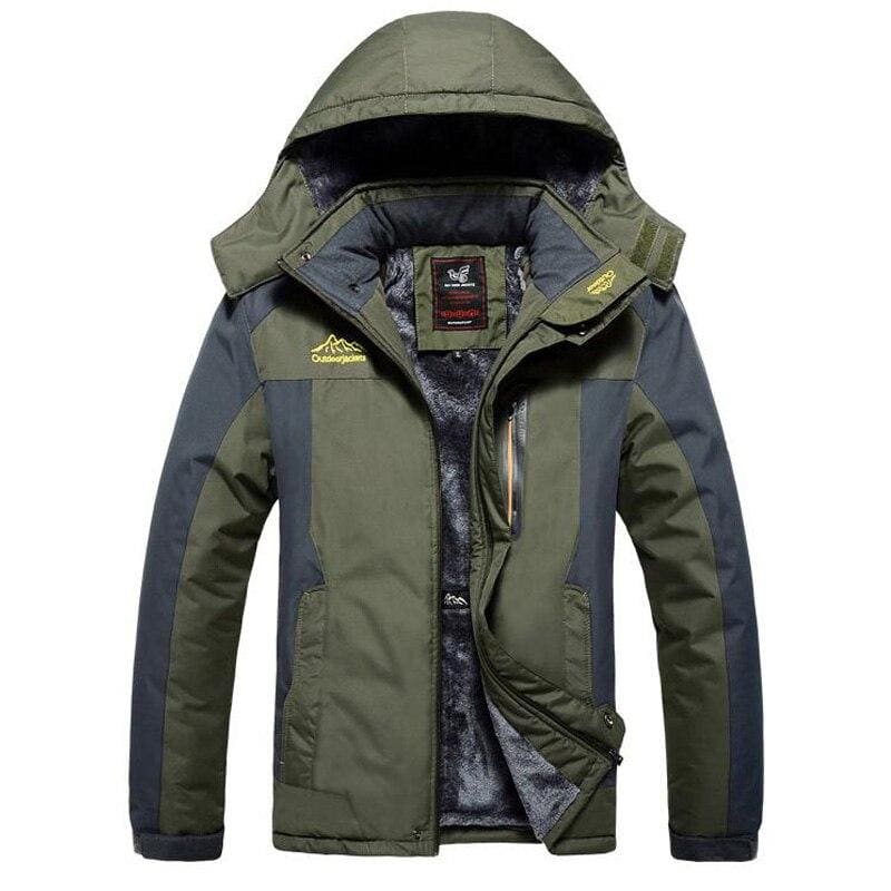 Parka impermeable verde militar
