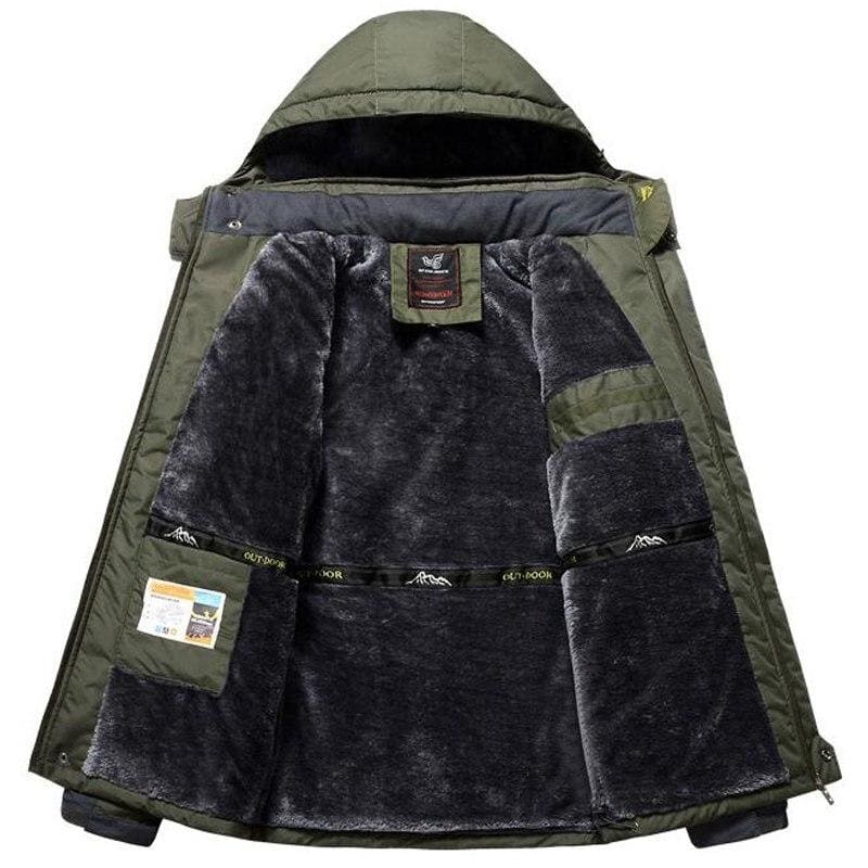 Parka impermeable verde militar