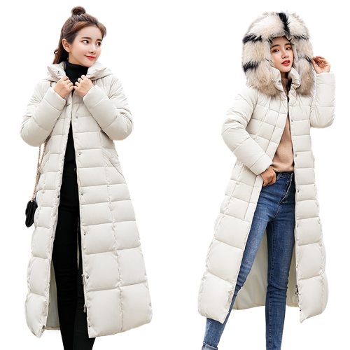 Parka militar beige mujer