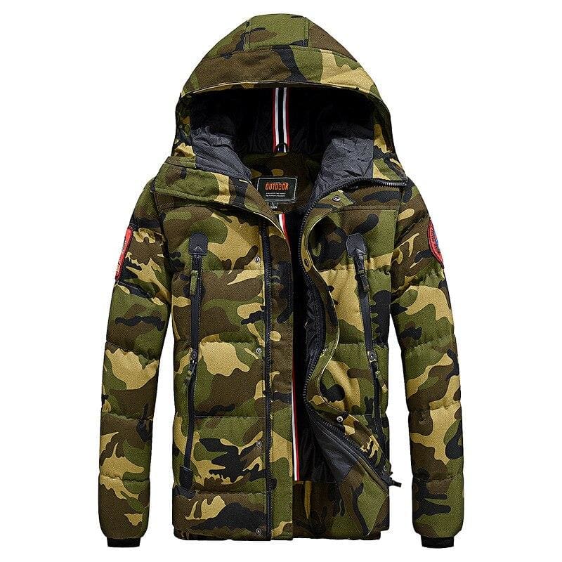 Parka militar camuflaje hombre