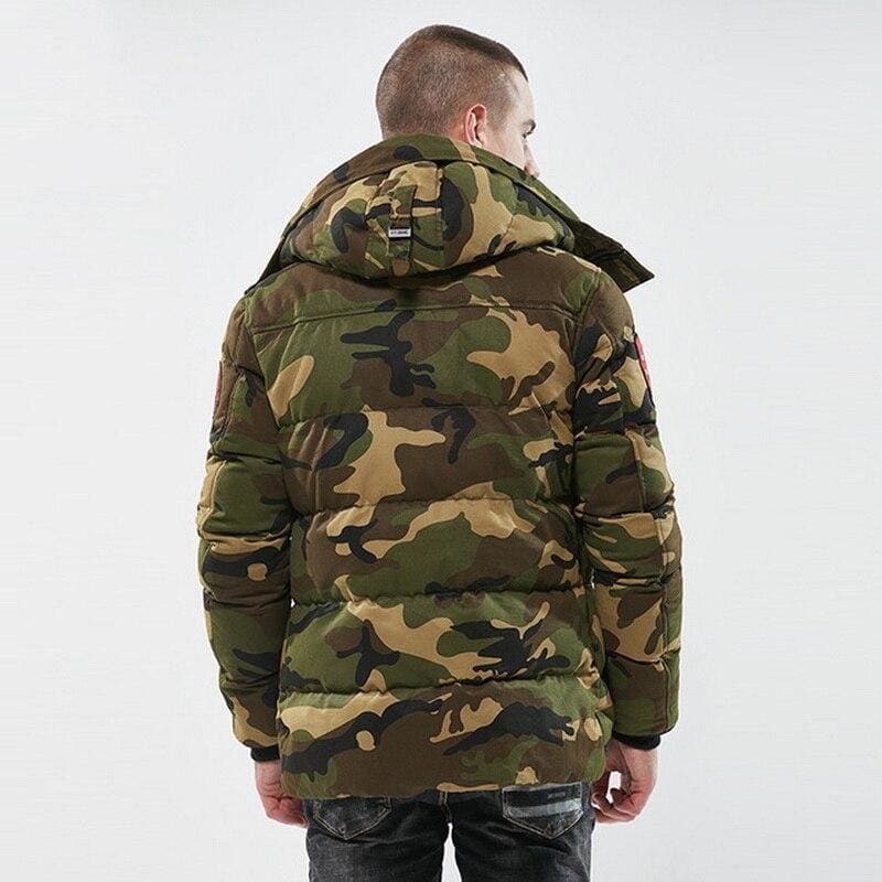 Parka militar camuflaje hombre