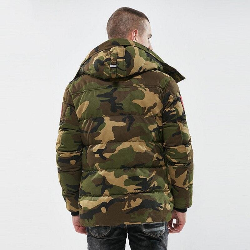 Parka militar camuflaje hombre