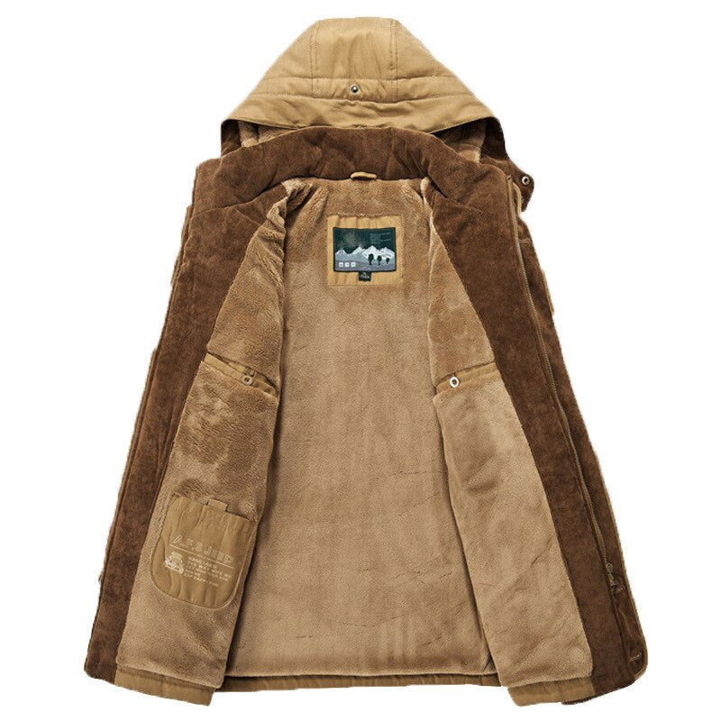 Parka militar hombre capucha