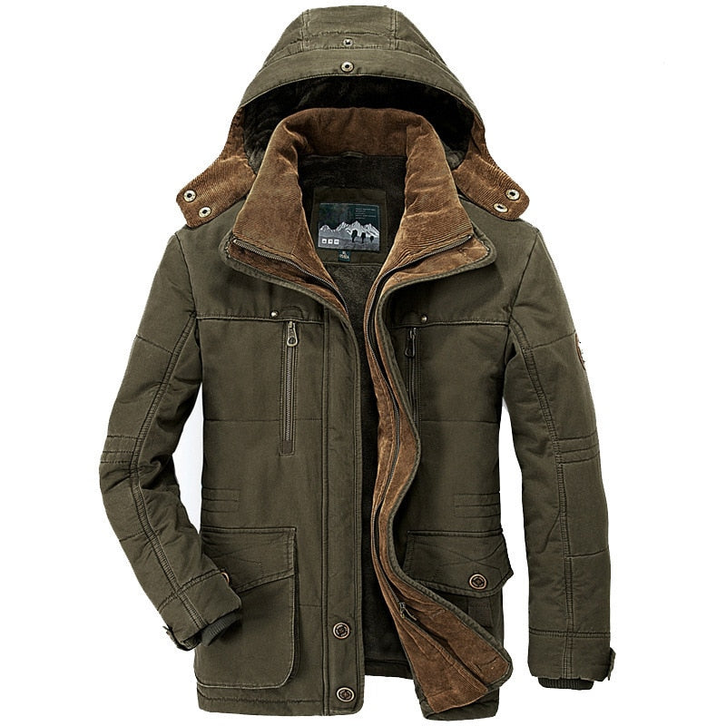 Parka militar hombre capucha