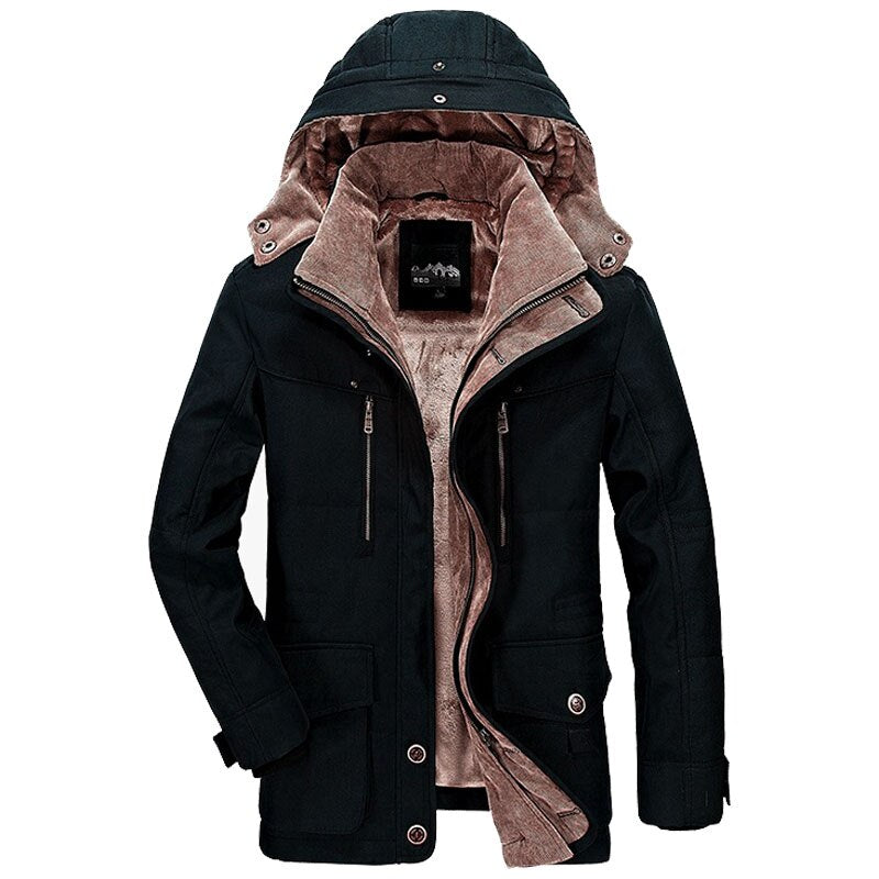 Parka militar hombre capucha