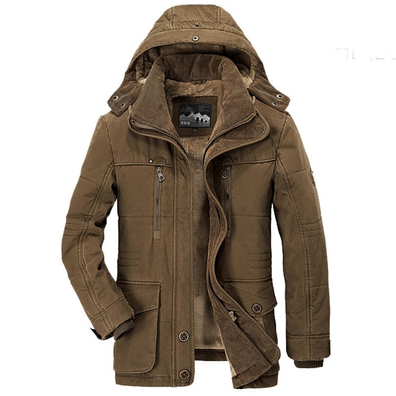 Parka militar hombre capucha