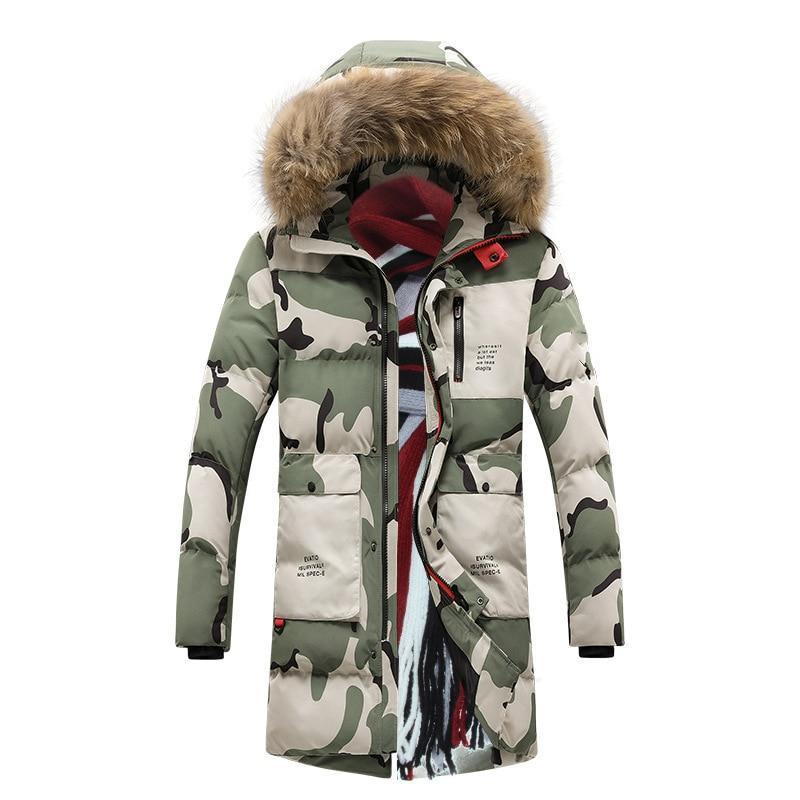 Parka tipo militar hombre