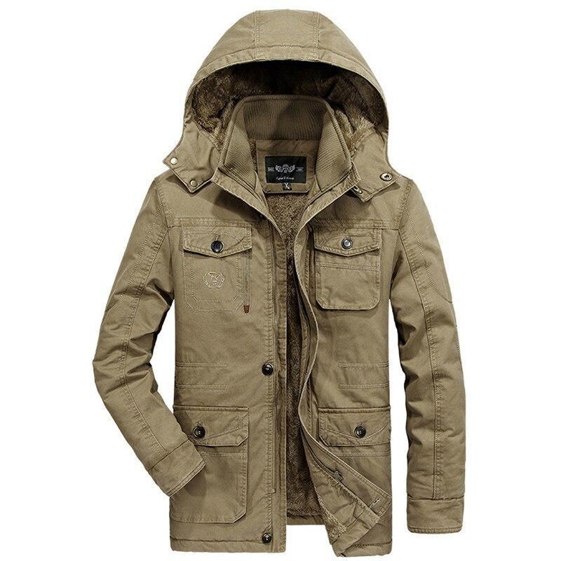 Parka verde militar talla grande