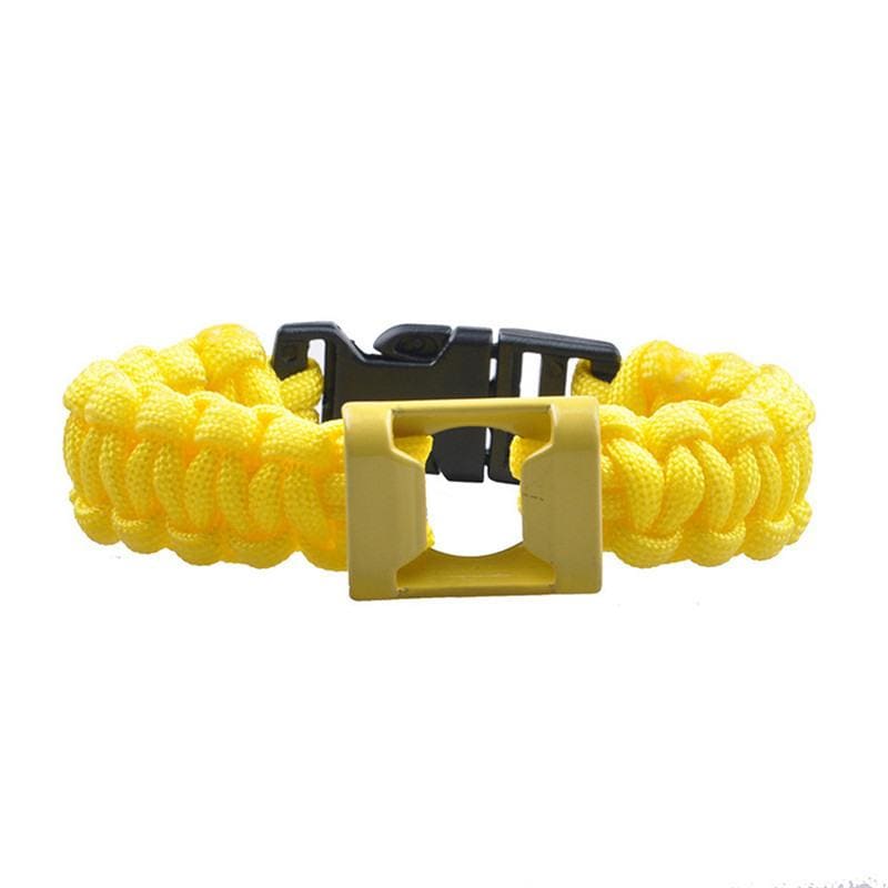 Pulsera supervivencia paracord amarilla