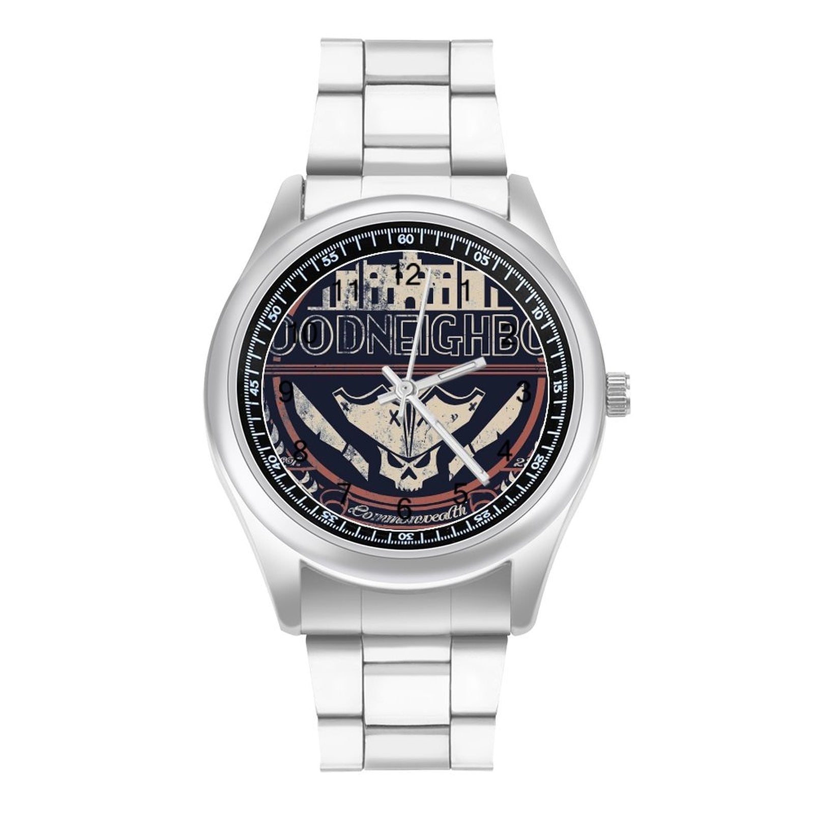 Reloj estilo militar esfera blanca