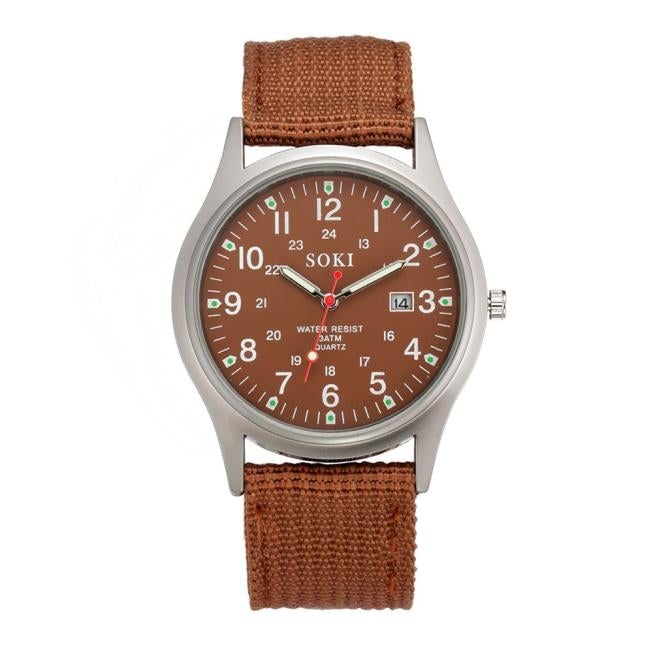 Reloj retro verde militar