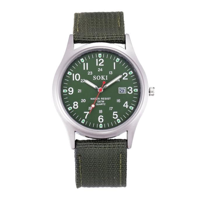 Reloj retro verde militar