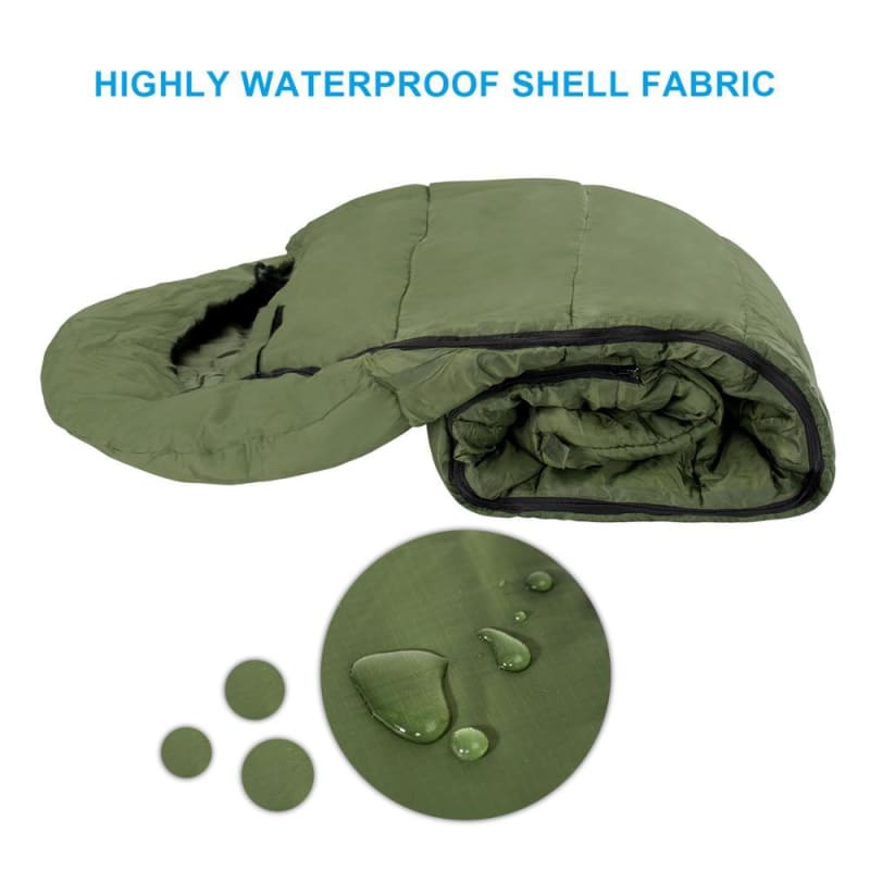 Saco de dormir militar verde