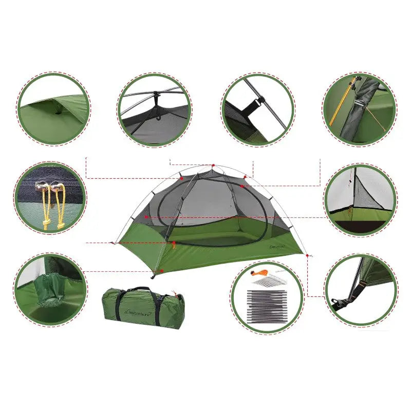 Tente randonnée simple imperméable 2 places